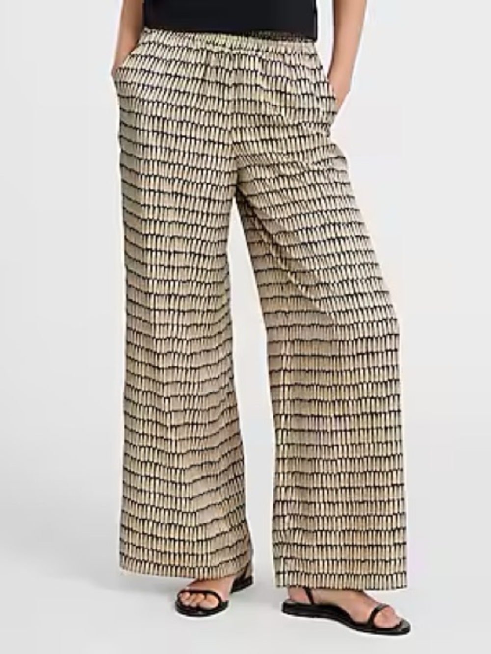 Express High Waisted Printed Wide Leg Pull On Pants, Size XL